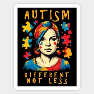 Different Not Less | Autism Awareness Positive Quote Magnet